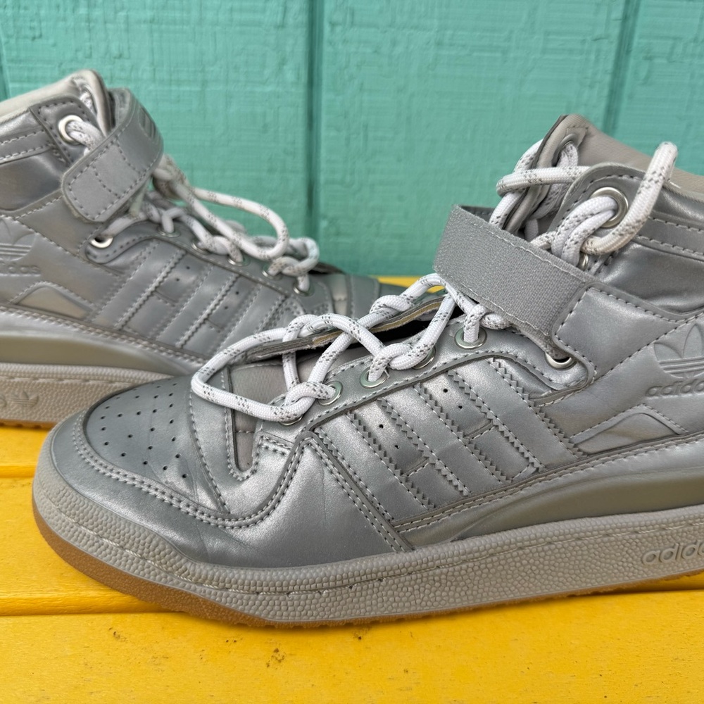 Adidas Women's Metallic Silver High-Tops